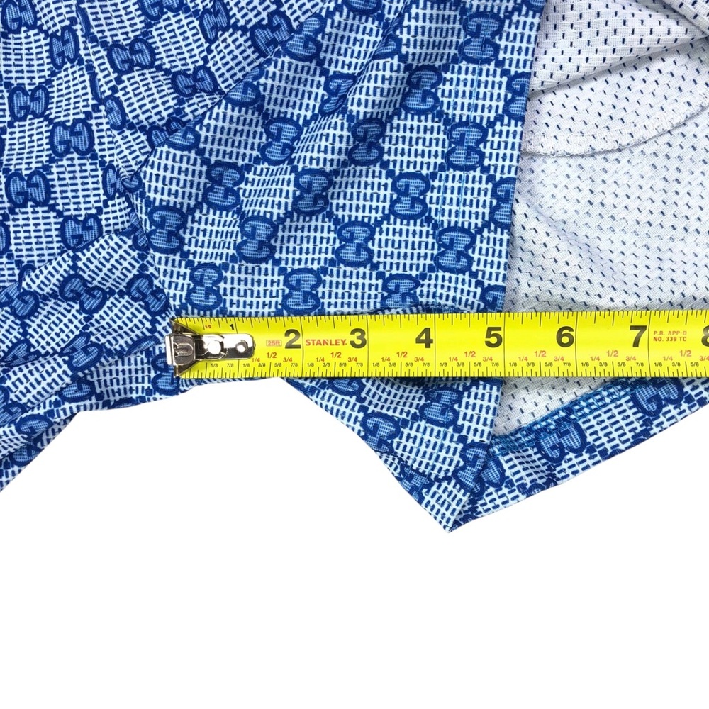 Bravest Studios GG Monogram Mesh Shorts Men's Size Large Blue 5" Inseam - Picture 6 of 7